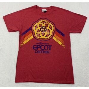 Disney Epcot Short Sleeve T-Shirt Women's Small Red Hanes Comfort‎ Blend